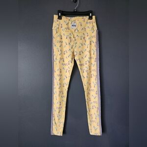 Eivy unbored onboard women's small yellow puppies and kittens leggings, euc